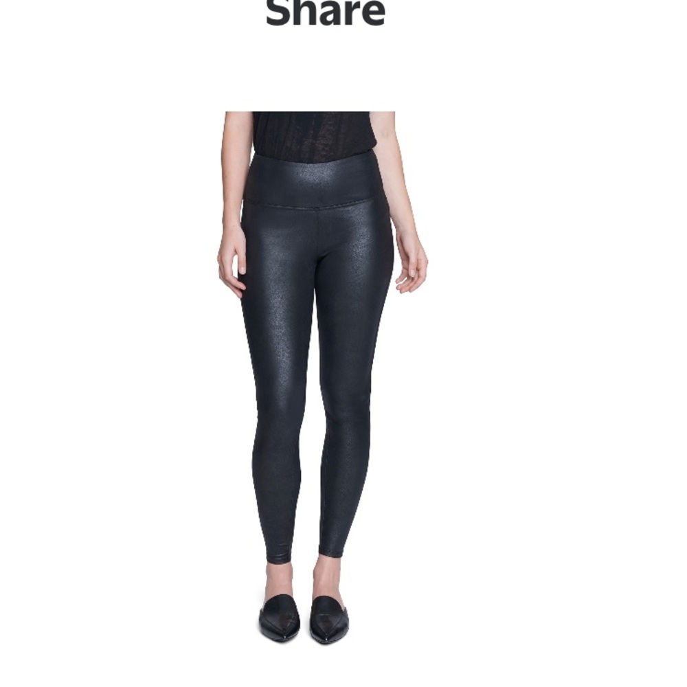 Seven7 Black Faux Leather Leggings